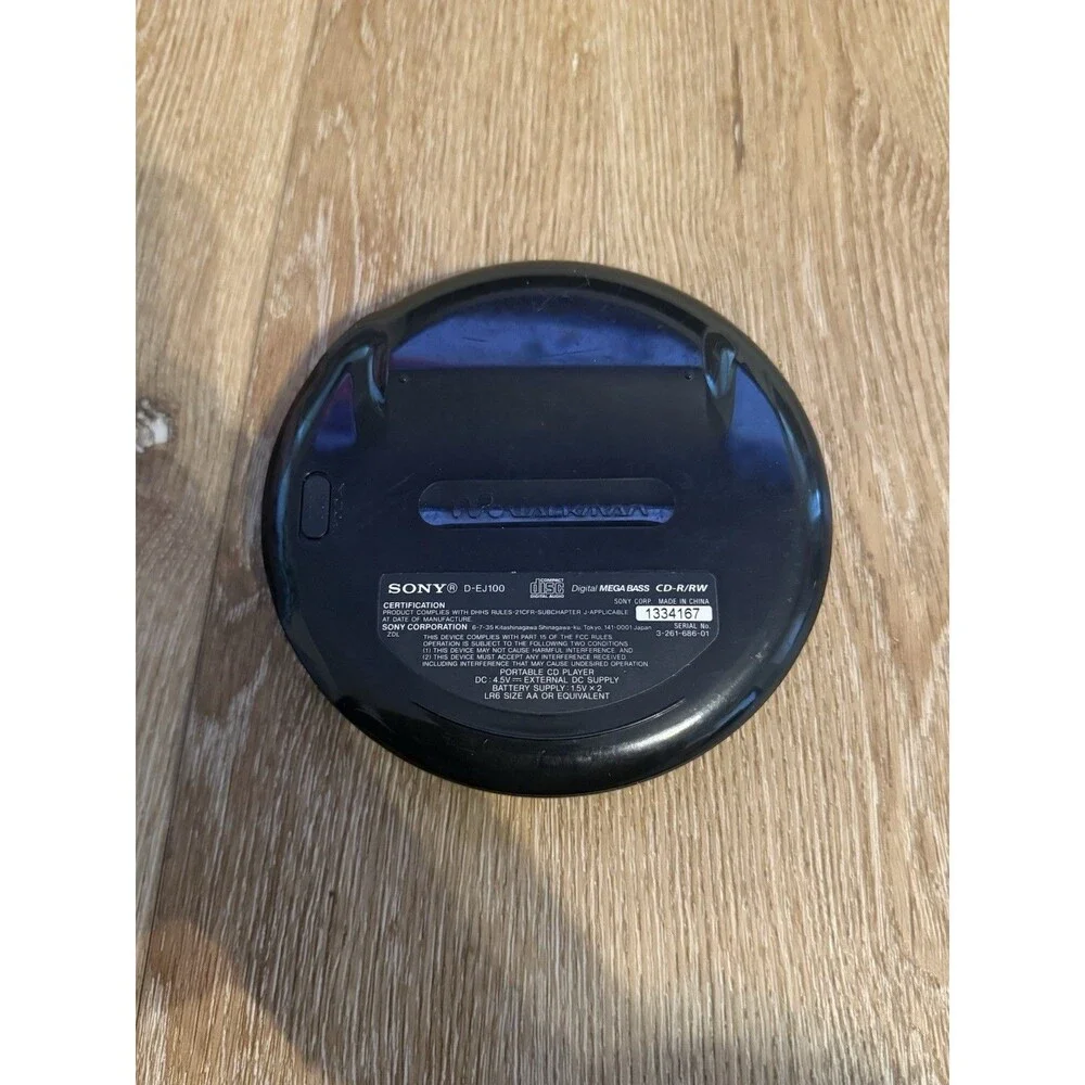 TESTED & WORKING  Sony CD Walkman D-EJ100 Psyc Portable CD Player G